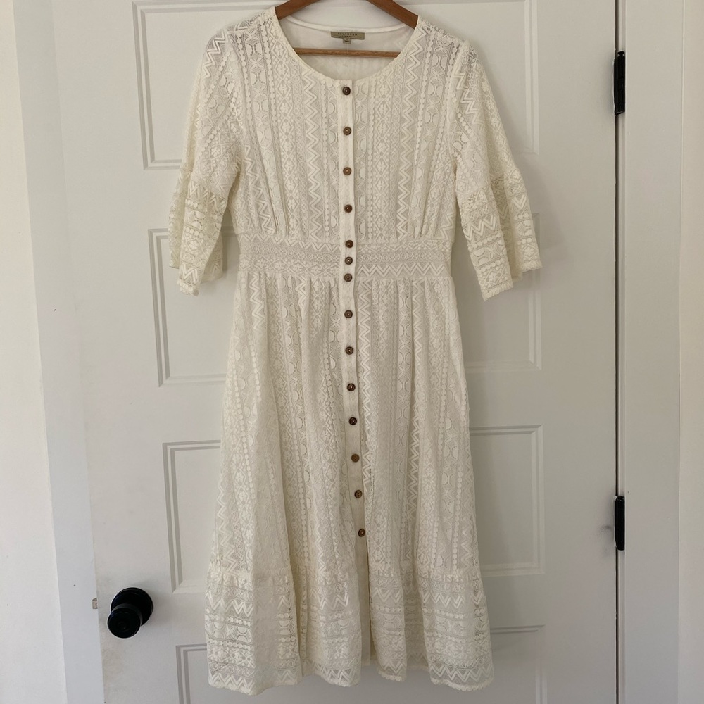 Polagram lace button dress size L